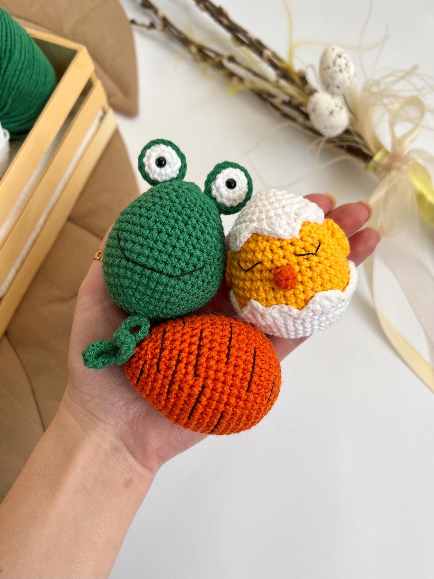 Baby first easter basket stuffers: easter egg rattle, crochet carrot rattle, montessori baby and toddler toys infant easter basket toys