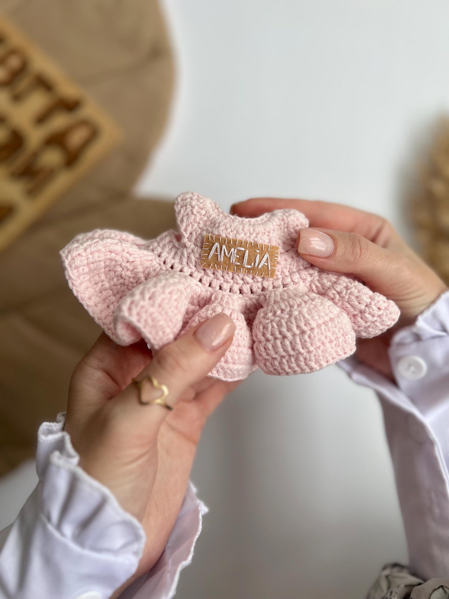 Cute crochet bunny amigurumi toy, handmade custom rabbit, baby shower gift, girl nursery decor, baptism baby gift, baby first Christmas
