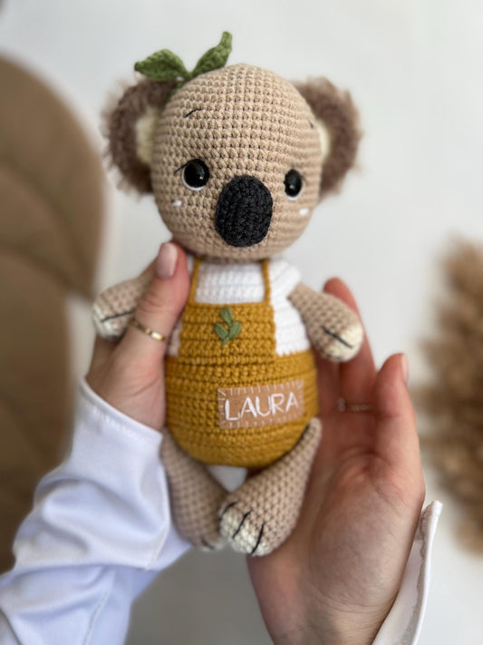 Koala amigurumi toy, black friday sale, australian crochet koala, handmade stuffed animal, organic baptism baby gift, newborn Christmas gift