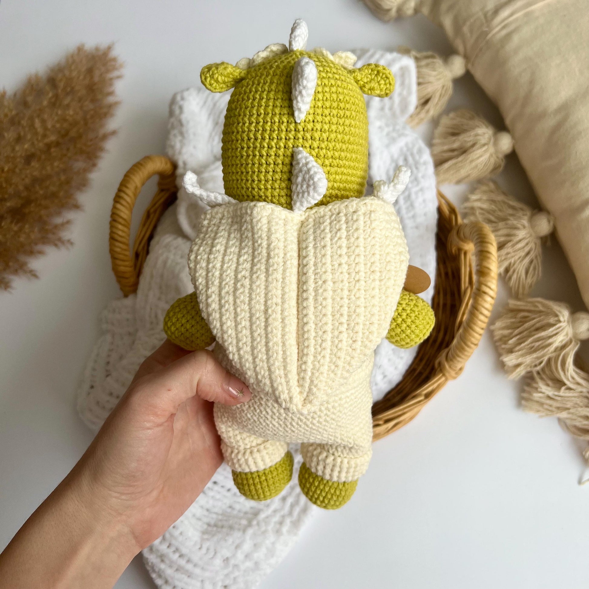 Fantastic crochet dinosaur amigurumi, soft stuffed animals, organic baby toys, dino lover gift, plush dinosaur toy, 1st birthday gift