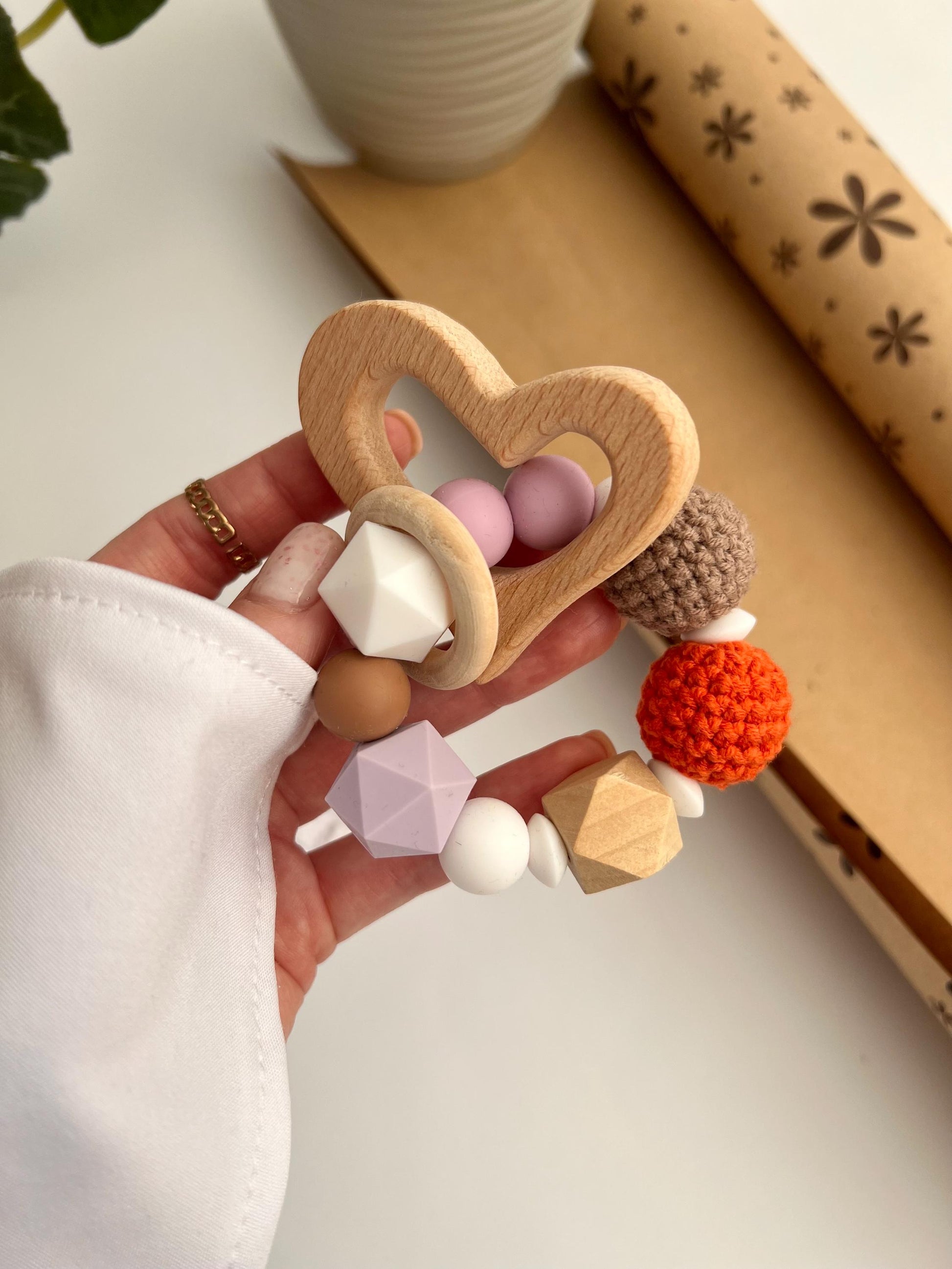 Plush crochet fox amigurumi, baptism baby gift, handmade soft stuffed animal, christening gift, personalized organic baby toys