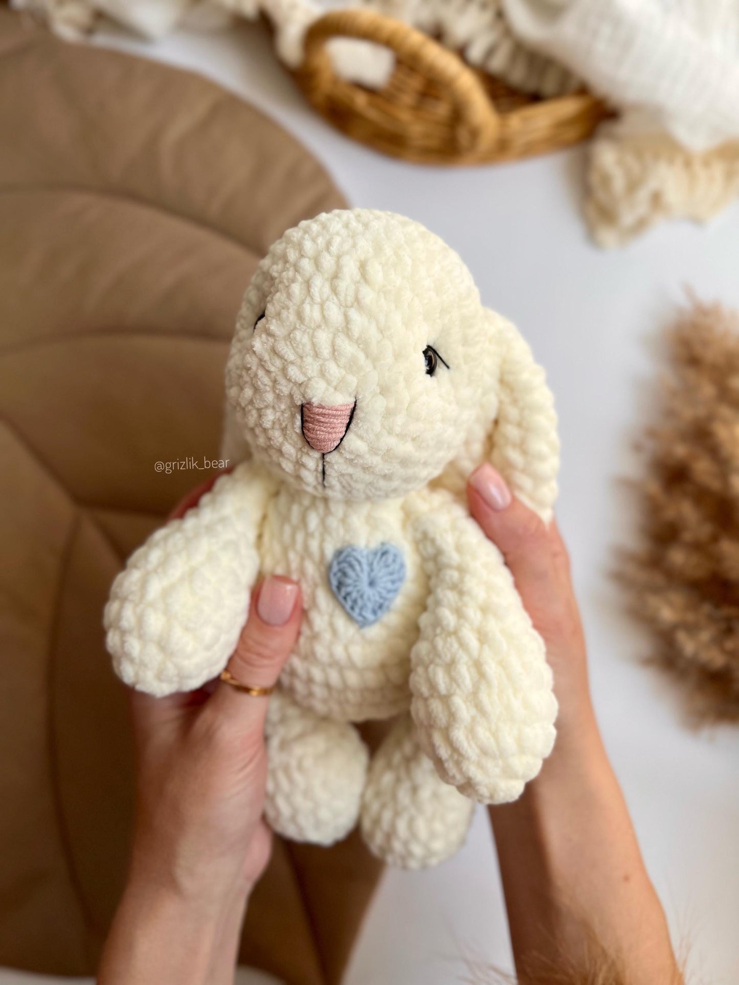 Amigurumi crochet bunny toy, stuffed animals, gender reveal gift, custom nursery decor
