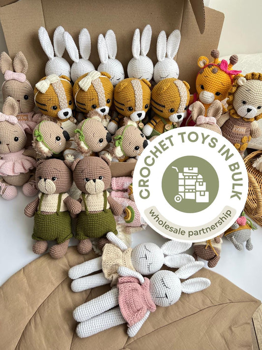 Custom dropshipping toys, toy partnership, bulk plushies crochet toys, plush toys wholesale, soft stuffed animals, organic baby toys