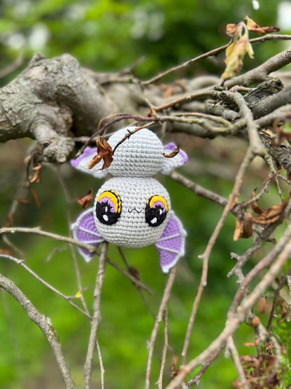 Halloween crochet bats amigurumi, plush gothic home decor, unique Halloween decor, soft stuffed animals, bat lovers gift