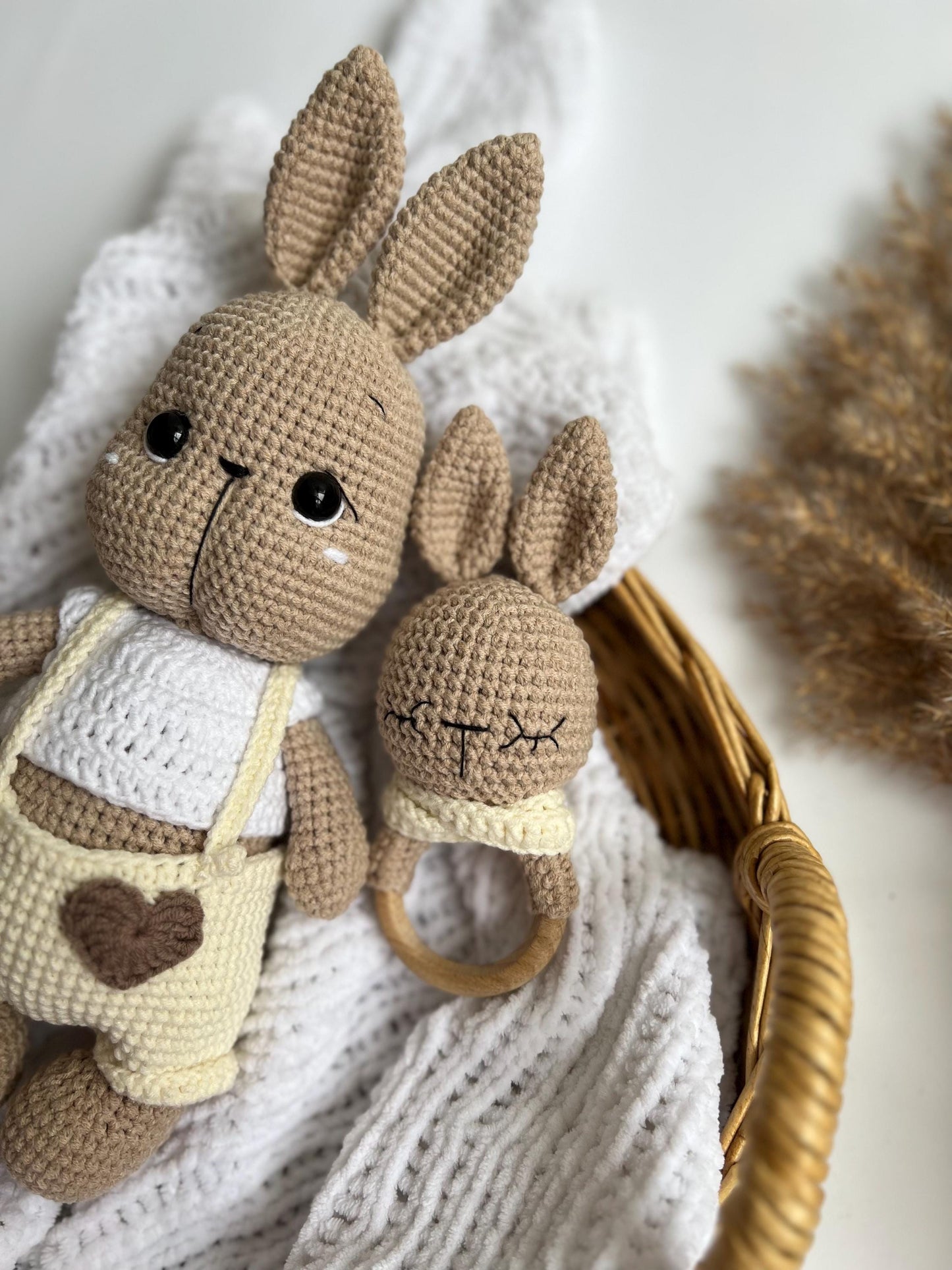 Amigurumi crochet rabbit, custom plush bunny toy, son first Christmas gifts, nursery decor