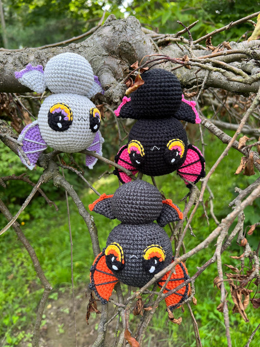 Spooky crochet bats, Halloween bats amigurumi, bat lovers gift, gothic home decor, first Halloween gift, spooky season decor