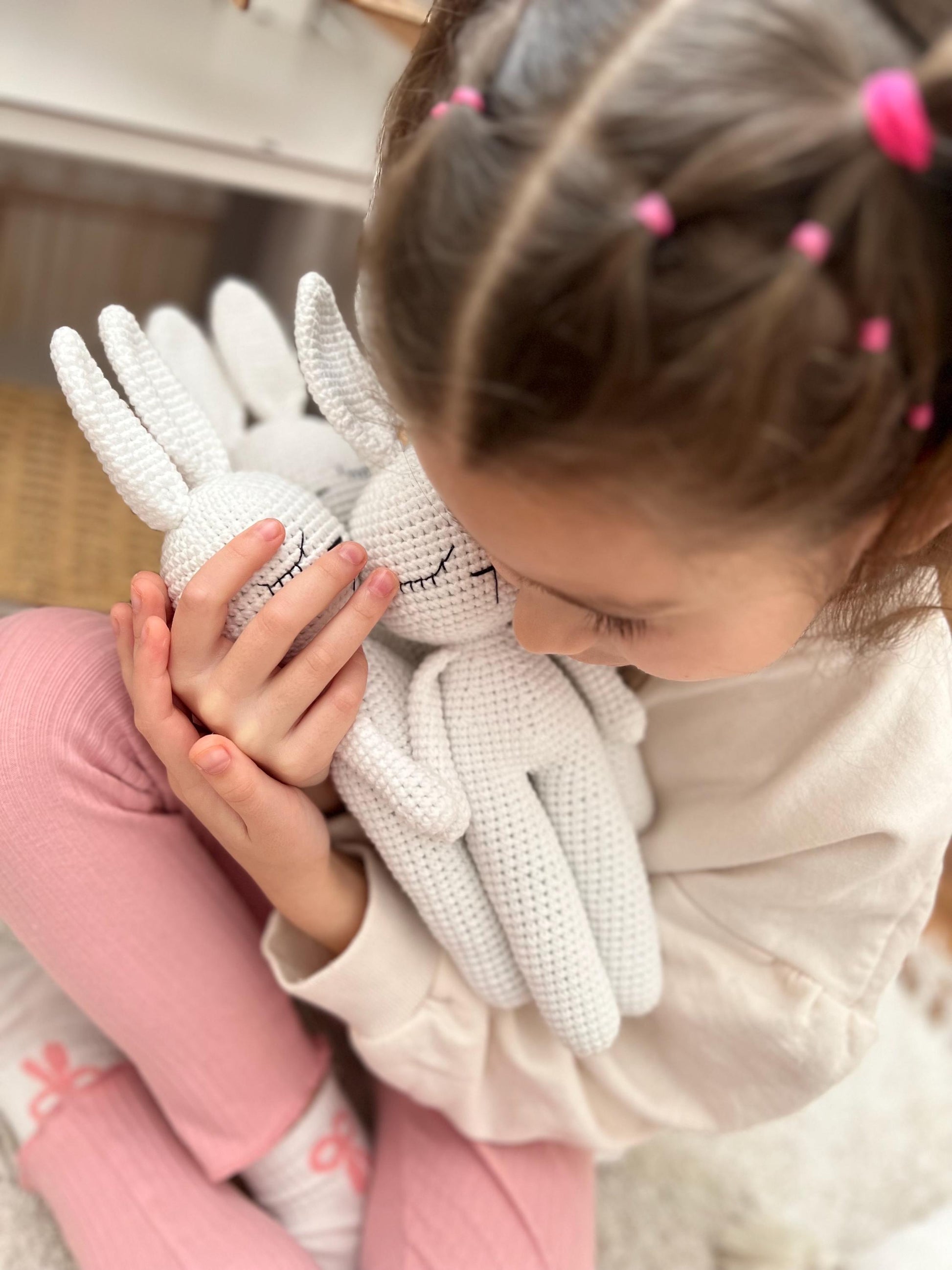 Crochet Bunny Toy: Handmade Cotton Amigurumi, Newborn Gift