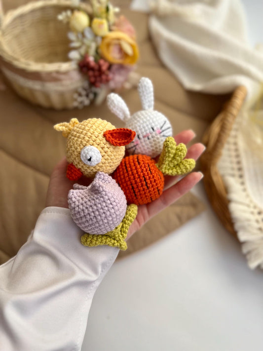 Crochet Easter Eggs Set, Easter Basket Stuffers, Amigurumi Easter Toys, Montessori Baby Toy, Easter Gift for Kids, Crochet Egg Play Set