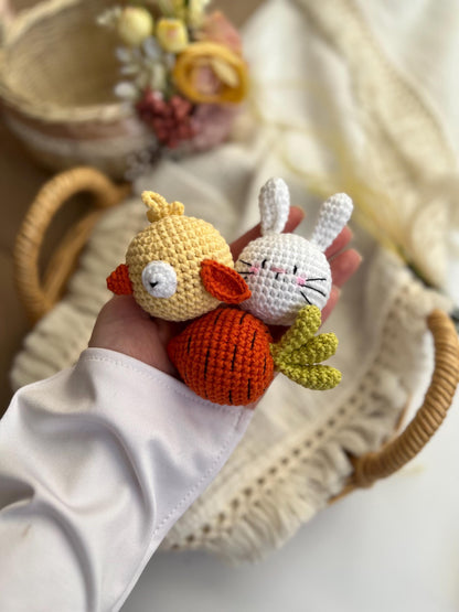 Crochet Easter Eggs Set, Easter Basket Stuffers, Amigurumi Easter Toys, Montessori Baby Toy, Easter Gift for Kids, Crochet Egg Play Set